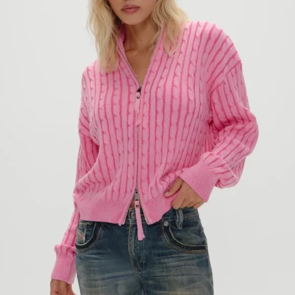 Frankie’s bikinis bea zip up sweater - Picture 1 of 4